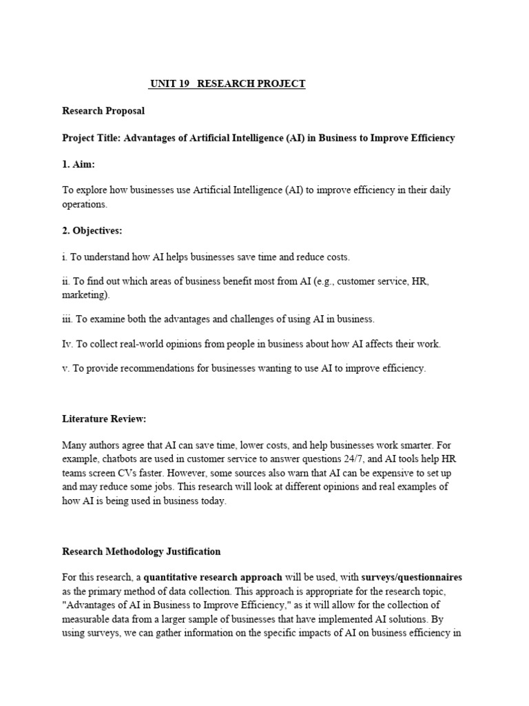 Unit 19. Research Project | PDF | Survey Methodology | Artificial ...