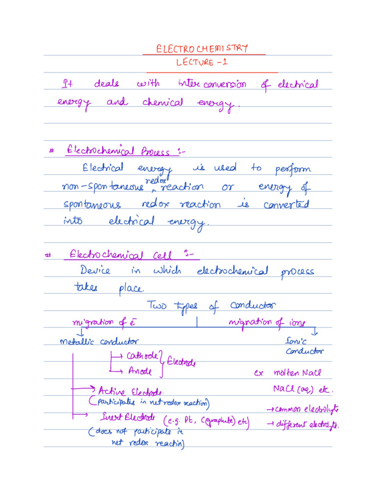 Electrochemistry | PDF