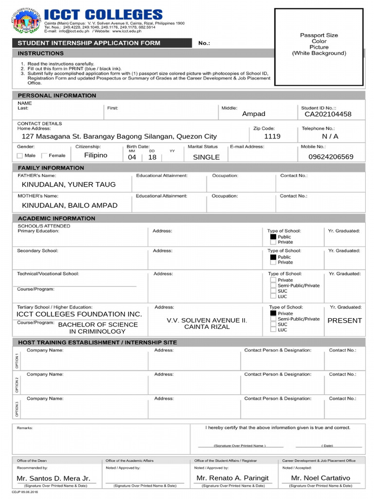 Application Form | PDF