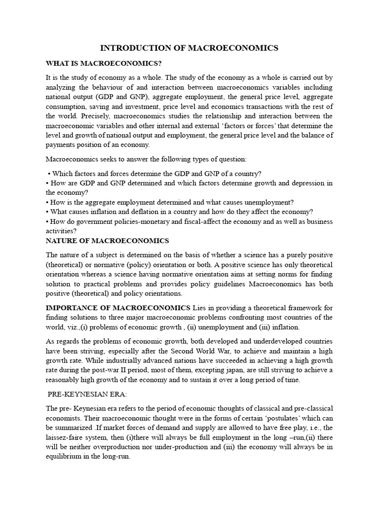 Understanding Macroeconomics Basics | PDF | Gross Domestic Product ...