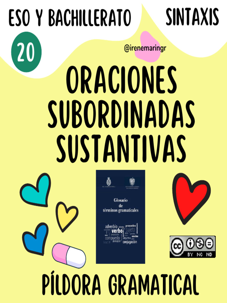 Píldoras Gramaticales. Oraciones Suordinadas Sustantivas | PDF ...