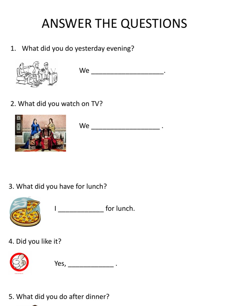 Answer The Questions Simple Past | PDF