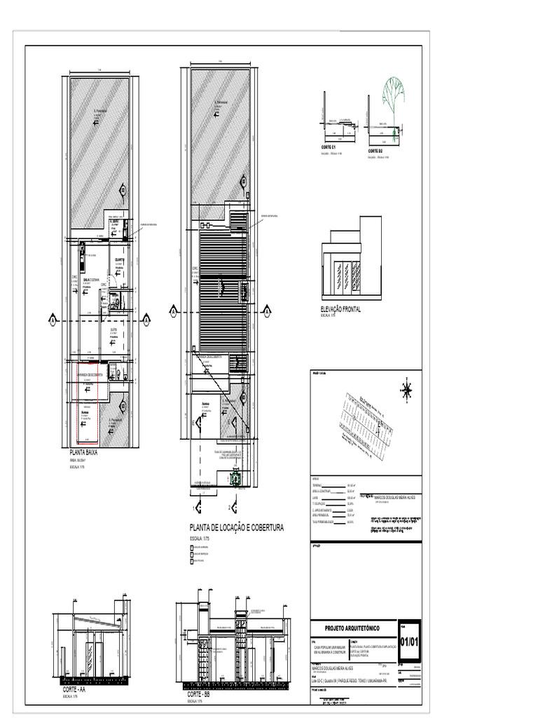 Planta Baixa de Casa Unifamiliar 55m² | PDF