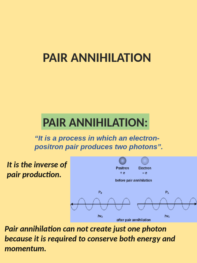 Electron-Positron Pair Annihilation | PDF