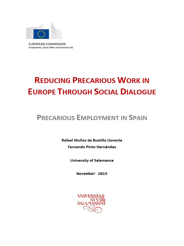 Precarious Employment in Spain Analysis | PDF | Employment | Unemployment