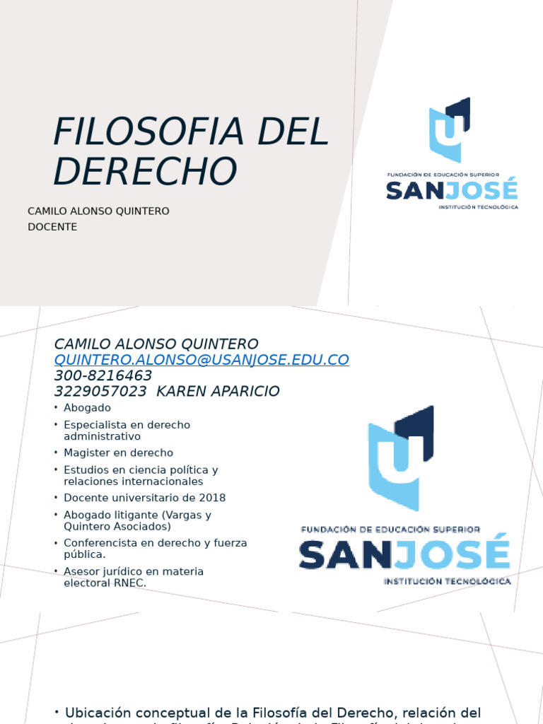 Filosofía del Derecho: Fundamentos y Teorías | PDF | La Ley natural ...