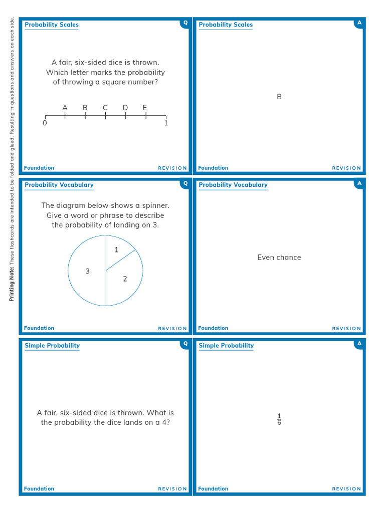 Probability Concepts and Flashcards | PDF