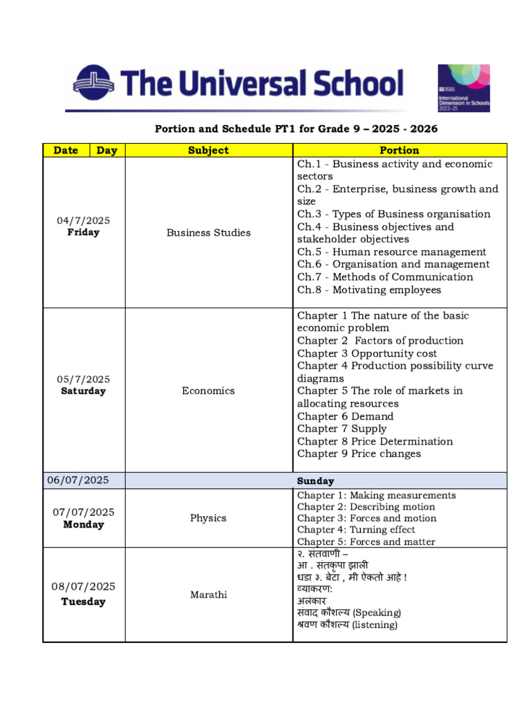 Grade 9 Exam Schedule 2025-2026 | PDF | Quadratic Equation | Business