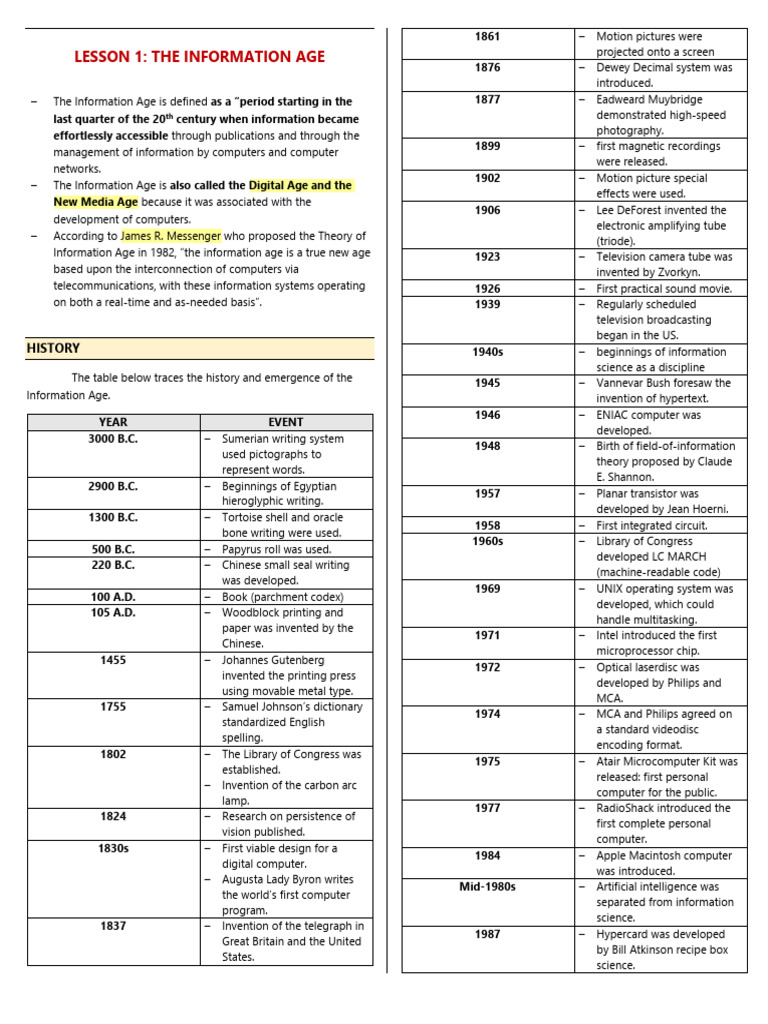 Overview of the Information Age | PDF | Genetically Modified Crops ...