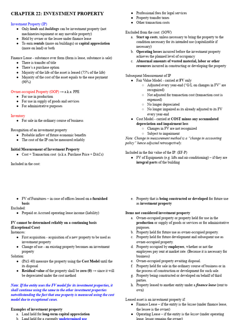 Chapter 22 - Investment Property and CSV | PDF | Life Insurance | Insurance