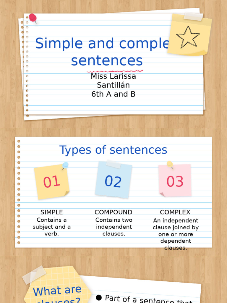 Simple and Complex Sentences | PDF | Clause | Syntax