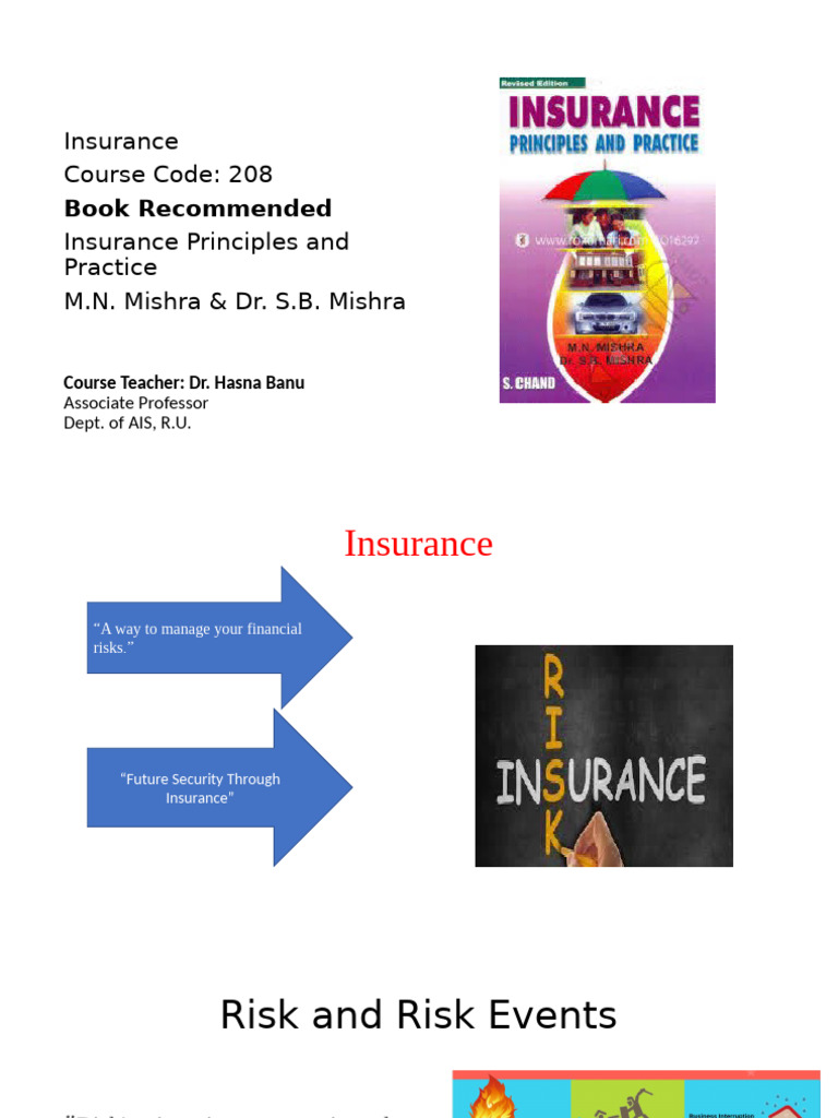 Understanding Insurance Principles and Types | PDF | Insurance | Risk