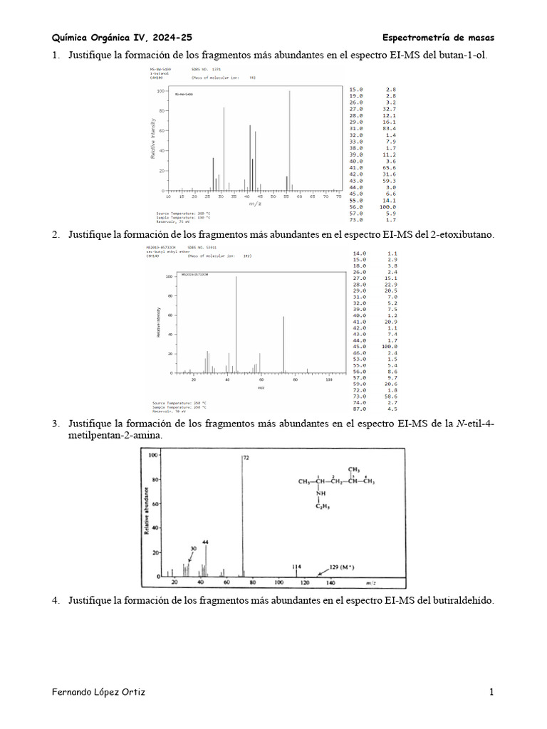 Espectrometria Masas 24-25 | PDF | Espectrómetro | Espectrometría de masas