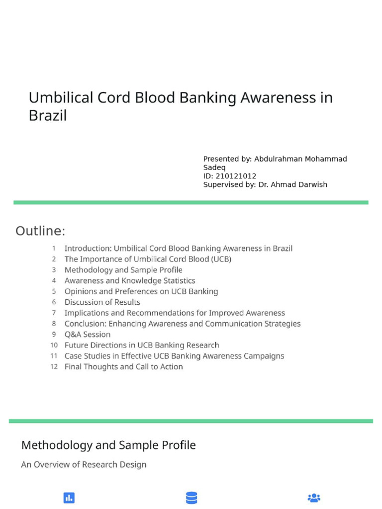 Umbilical Cord Blood Banking Awarness in Brazil | PDF
