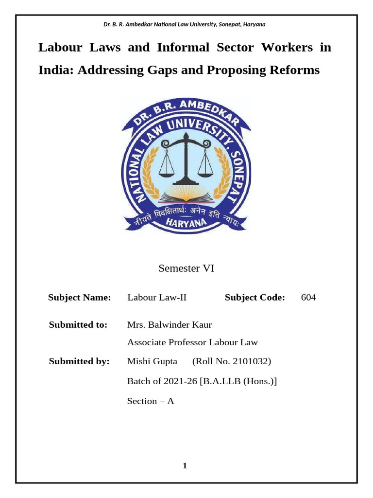 Labour Laws for India's Informal Workers | PDF | Employment | Labour Law