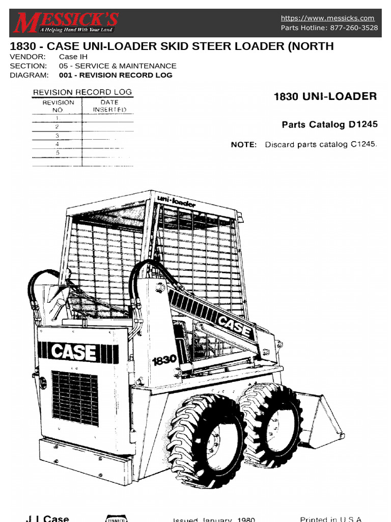 Case 1830 Uni-Loader Parts Guide | PDF | Nut (Hardware) | Washer (Hardware)