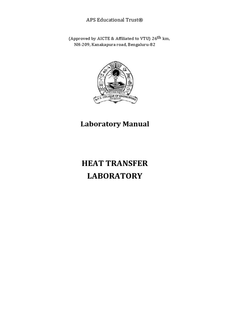 HMT Lab Manual | PDF | Heat Transfer | Convection