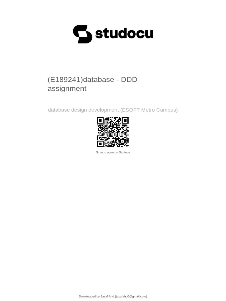 Database Design & Development Assignment | PDF | Databases ...