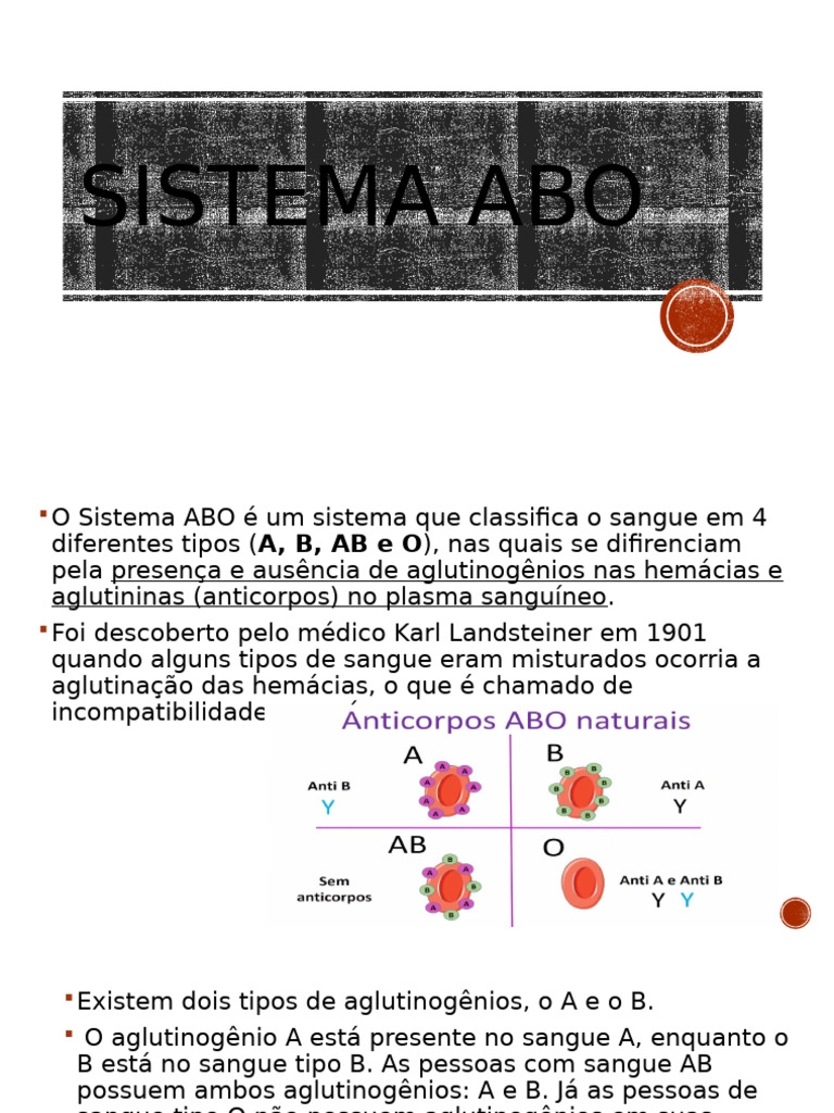 SISTEMA ABO - Cópia | PDF | Tipo sanguíneo | Hemácia
