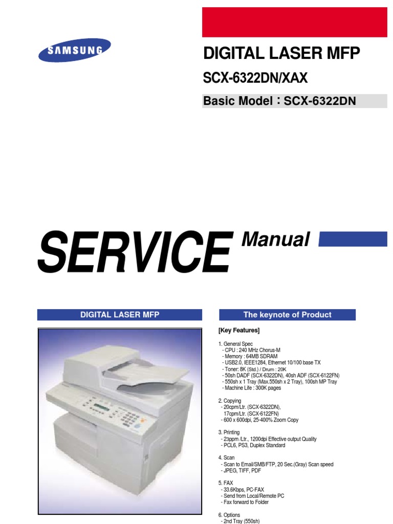 Samsung+Scx 6322dn%2c+Scx 6322dn Xax+Parts+List%2c+Service+Manual |  Electrostatic Discharge | Ac Power Plugs And Sockets