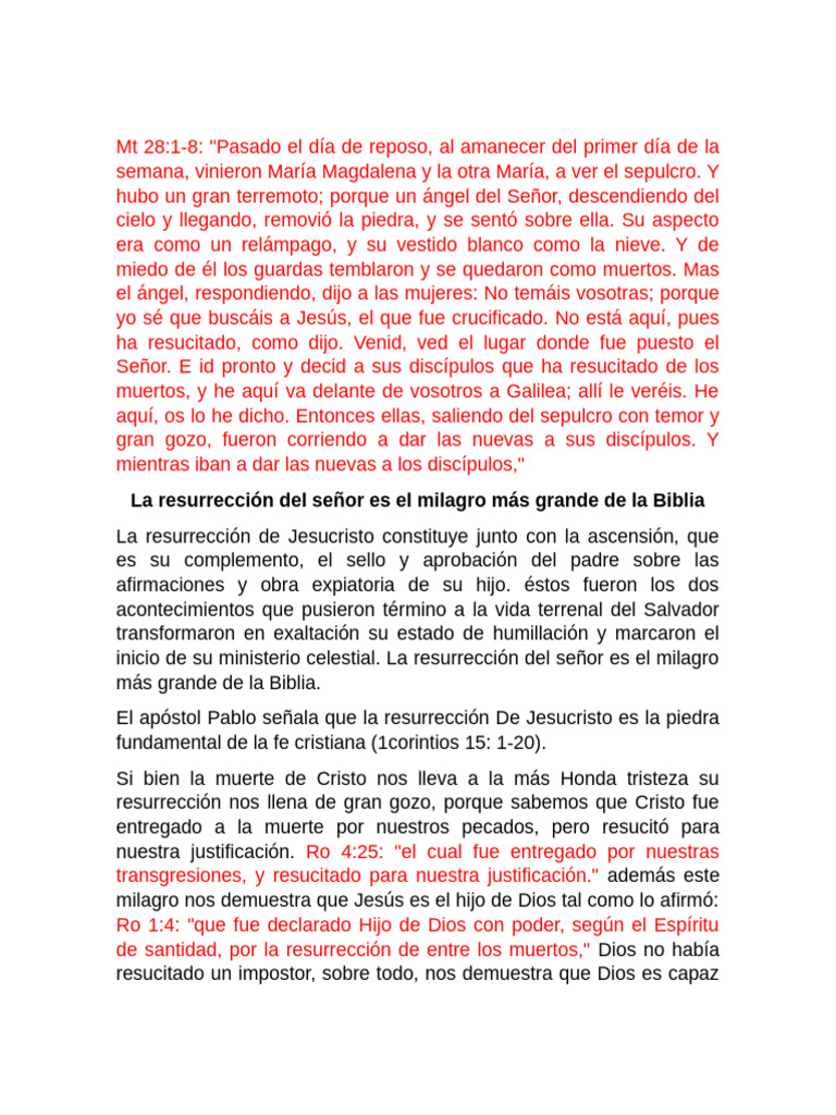 La Resurrección de Jesús: Fe y Esperanza | PDF | La resurrección de ...