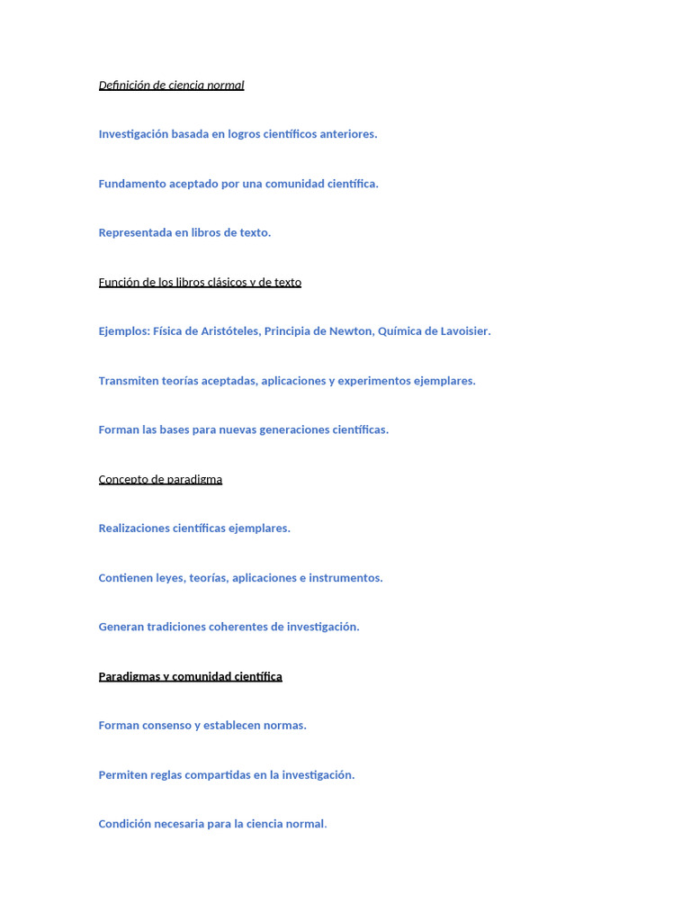 Definición de Ciencia Normal según Kuhn | PDF