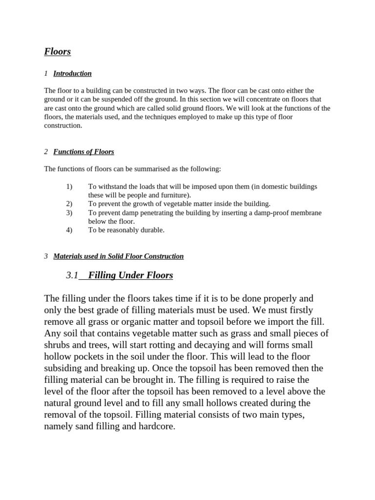 Solid Ground Floor Construction Guide | PDF | Pipe (Fluid Conveyance ...