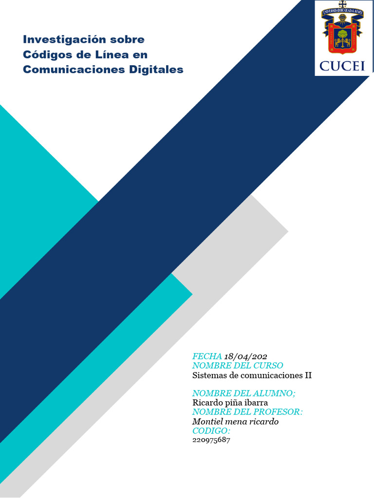 Códigos de Línea en Comunicaciones Digitales | PDF | Electrónica ...