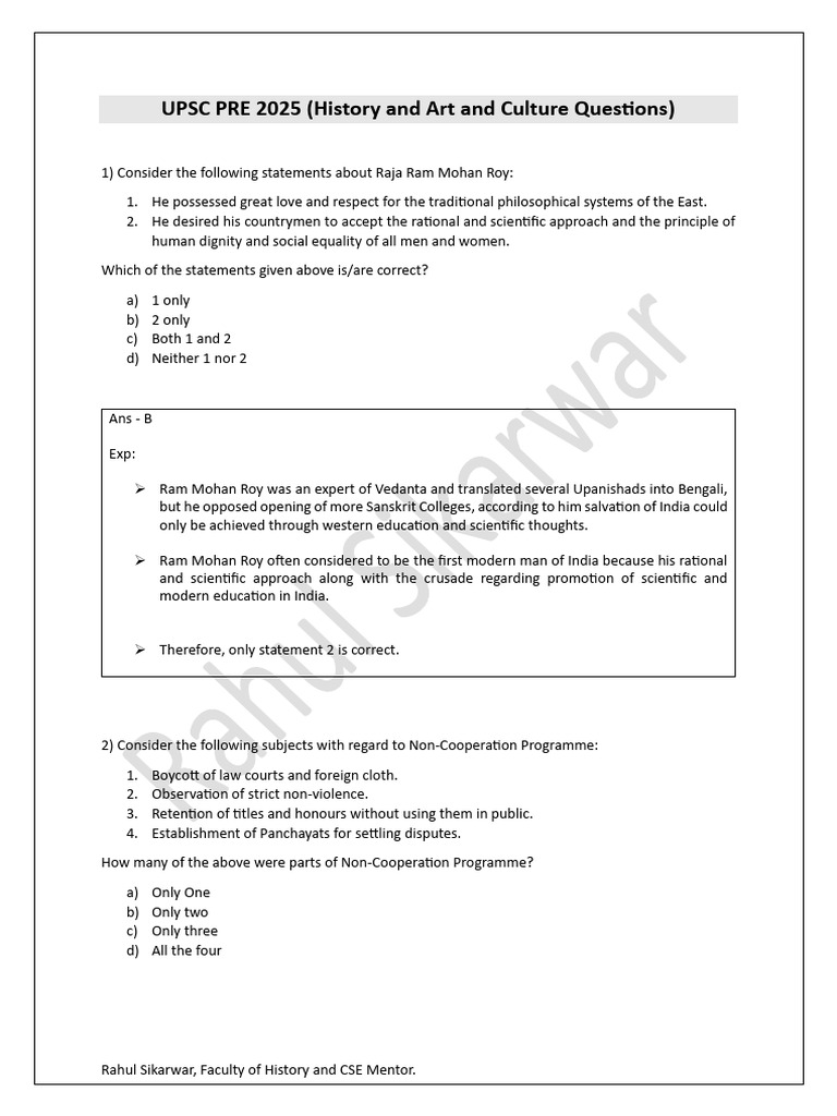 UPSC 2025 History Questions Overview | PDF | Mahatma Gandhi