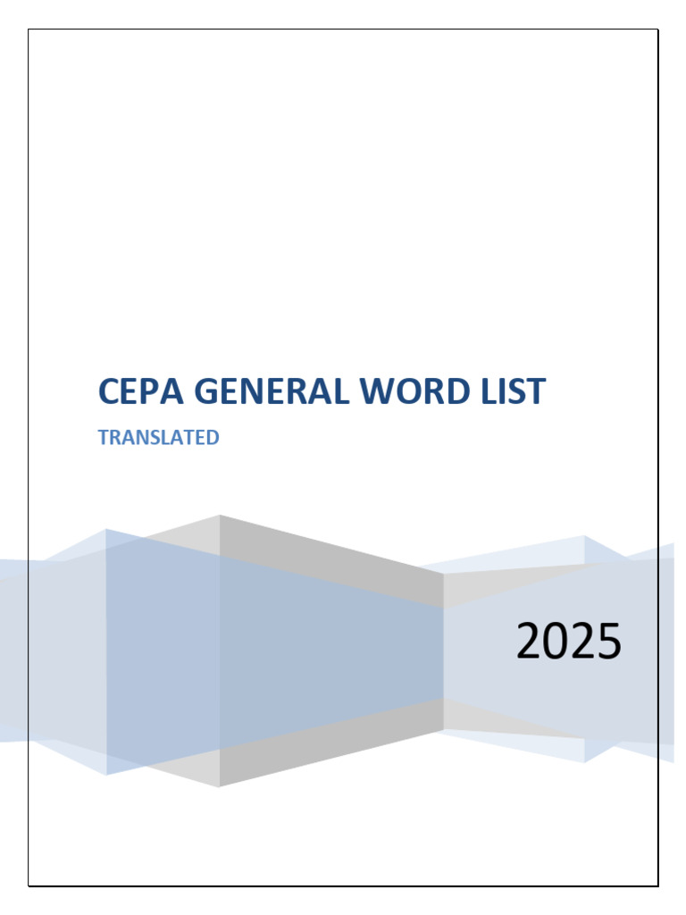 CEPA Words | PDF