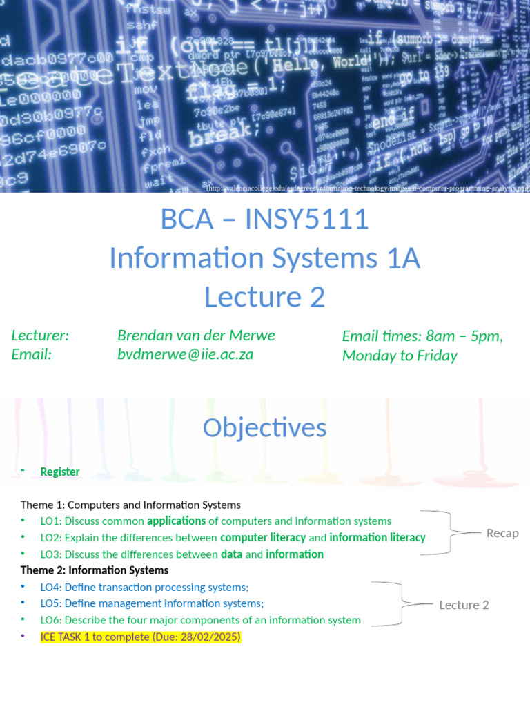 Overview of Information Systems Concepts | PDF | Databases | Computing