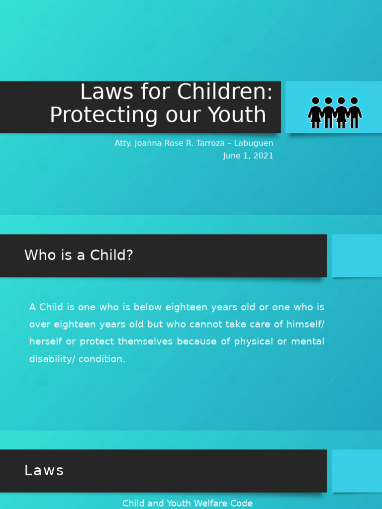 Laws Protecting Children and Youth | PDF | Bullying | Sexual Harassment