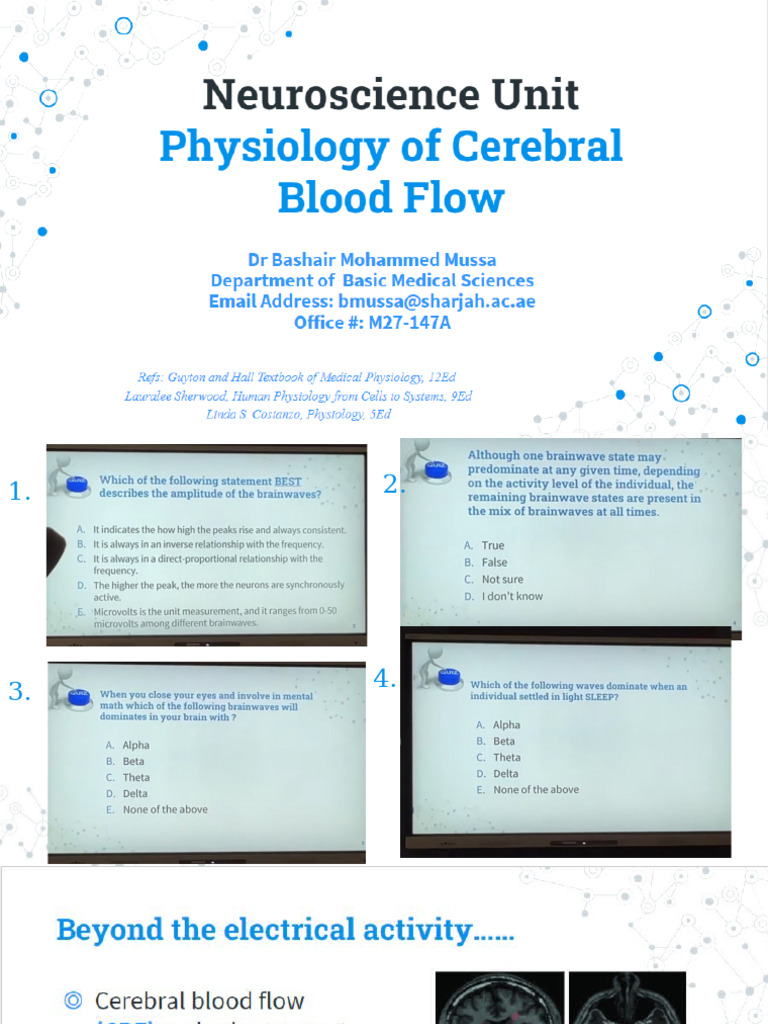 Cerebral Blood Flow Physiology Overview | PDF | Ischemia | Blood Vessel