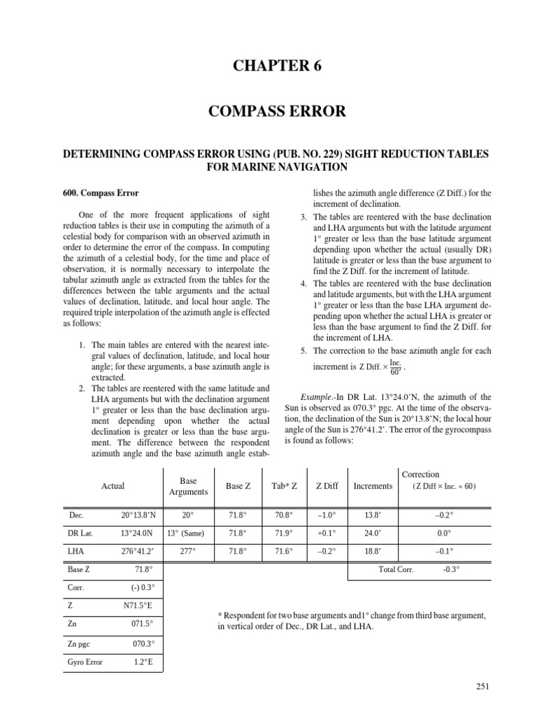 Chapter 6 - Compass Errors | PDF | Compass | Angle