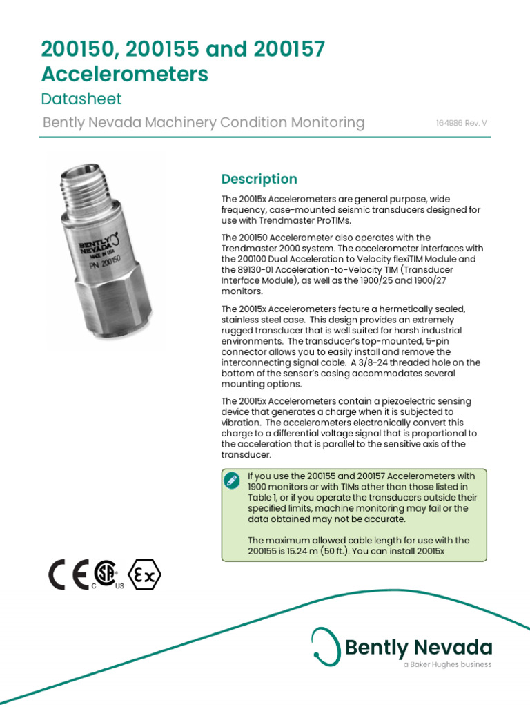 20015x Accelerometers Overview | PDF | Accelerometer | Electrical Connector