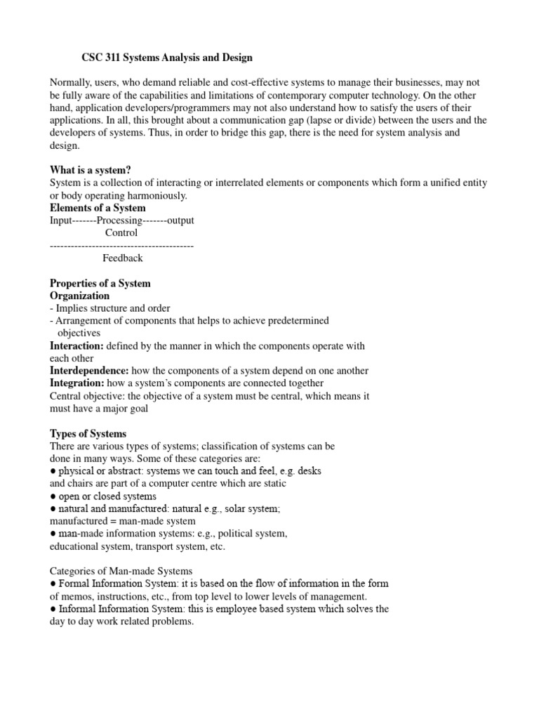 System Analysis and Design Overview | PDF | Databases | Software ...