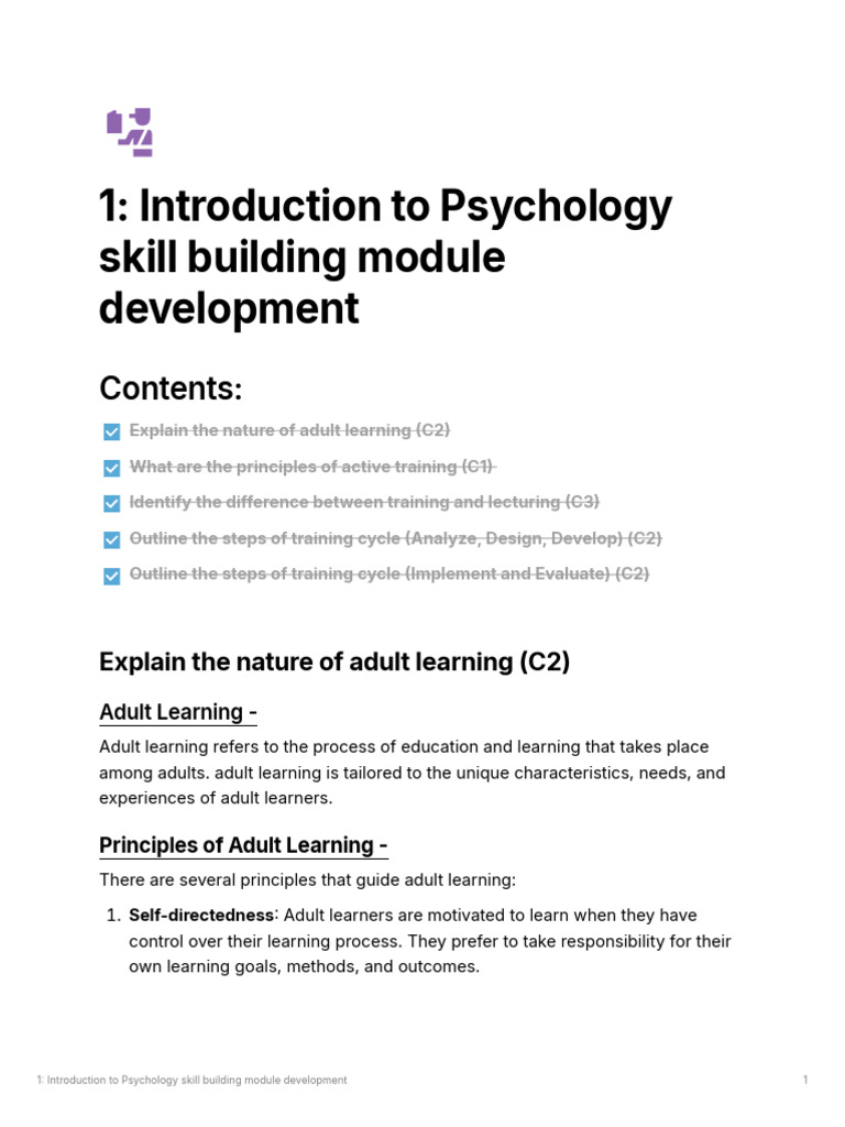Adult Learning Principles in Training | PDF | Learning | Adult Education