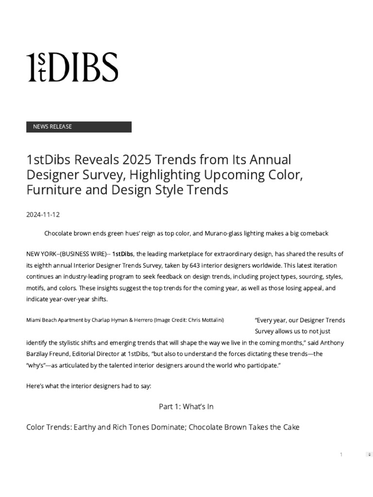 2025 Interior Design Trends Revealed | PDF | Interior Design | Color