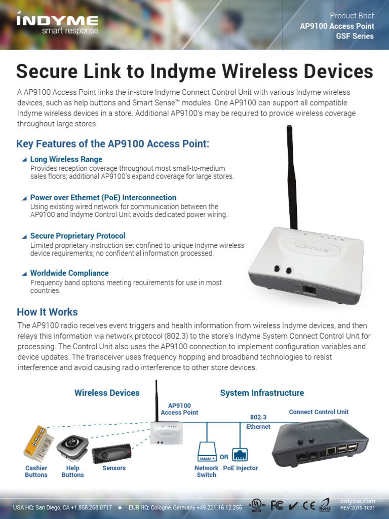 AP9100 Access Point Product Brief 2019-1031 | PDF | Wireless Access ...