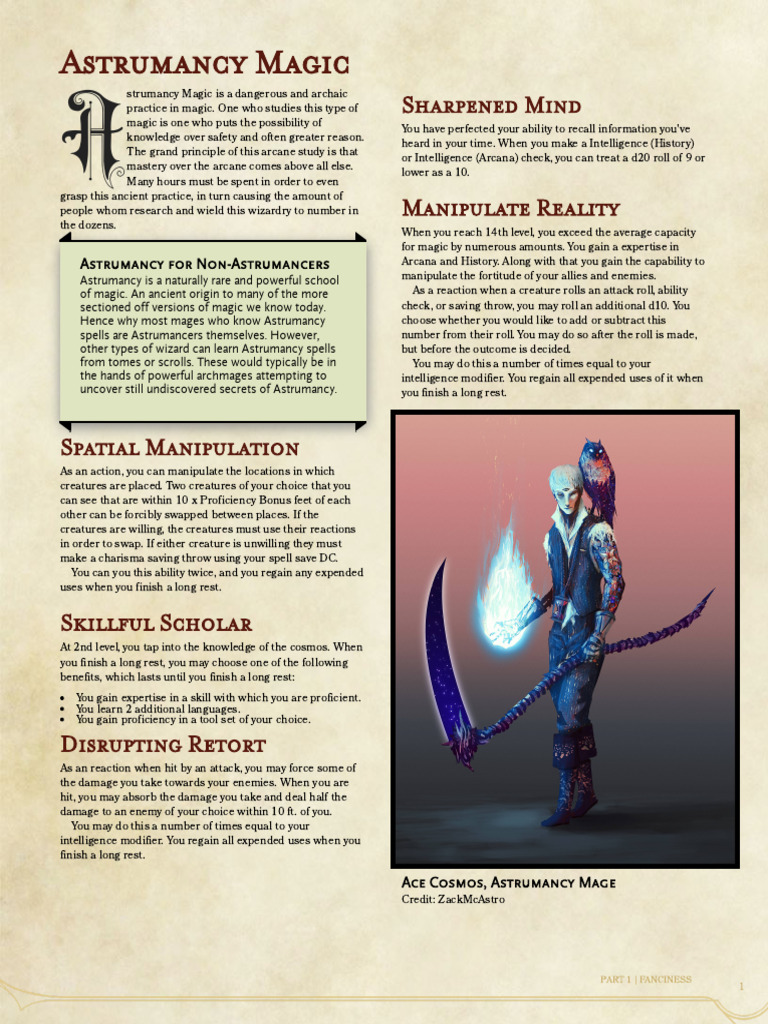 2691403-Astrumancy Magic - The Homebrewery UPDATED | PDF | Magician ...