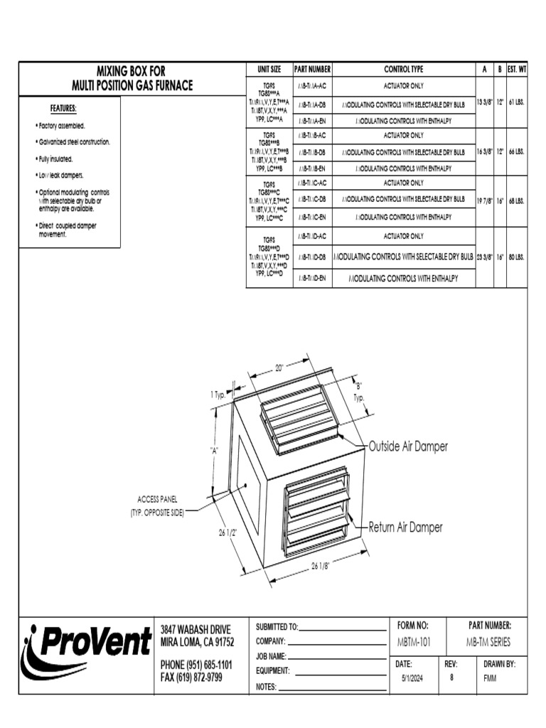 Mixing Box for Gas Furnace Systems | PDF | Building Automation