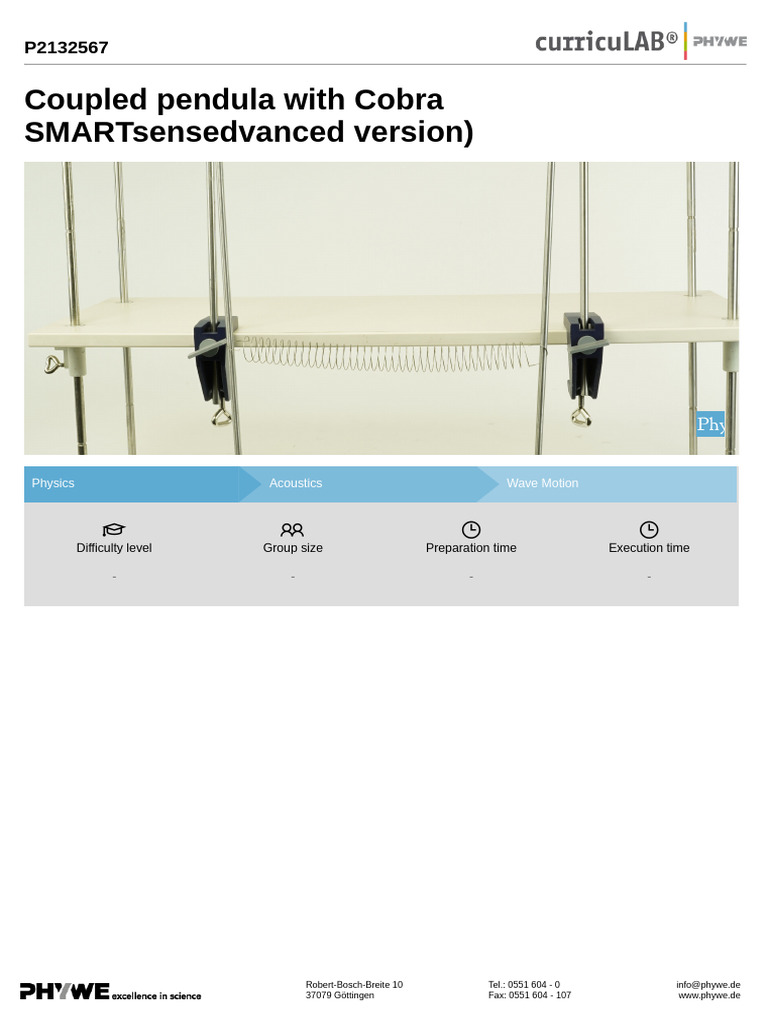 Coupled Pendula Experiment Overview | PDF | Pendulum | Oscillation
