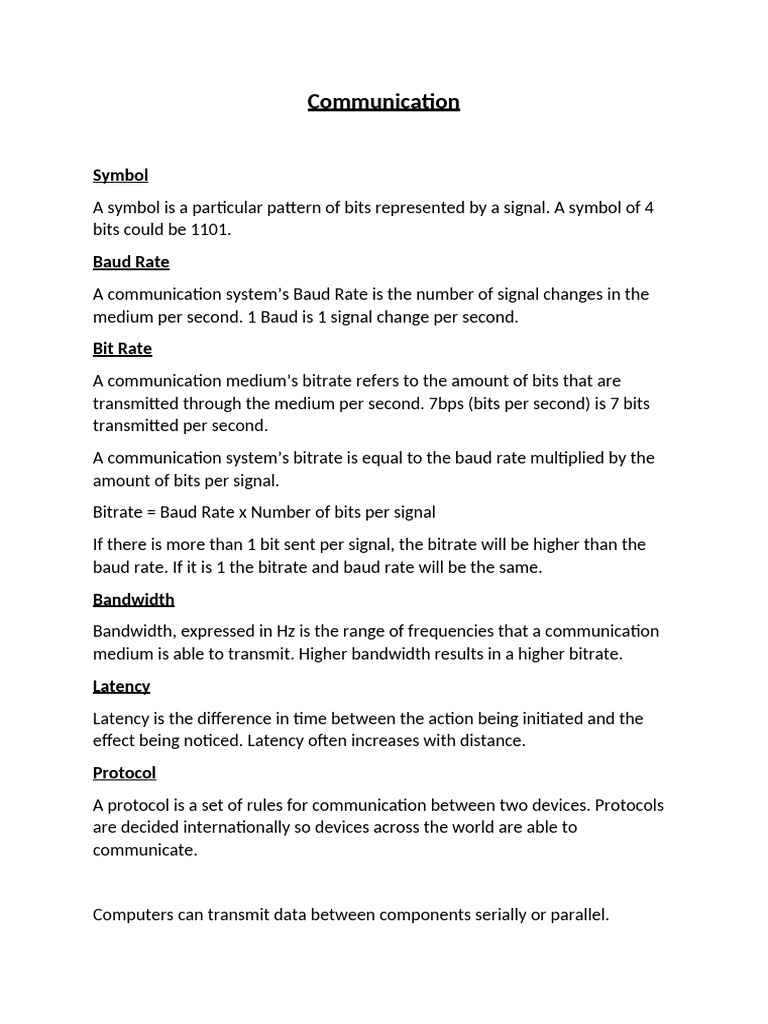 Understanding Communication Protocols and Data Transmission | PDF | Bit ...