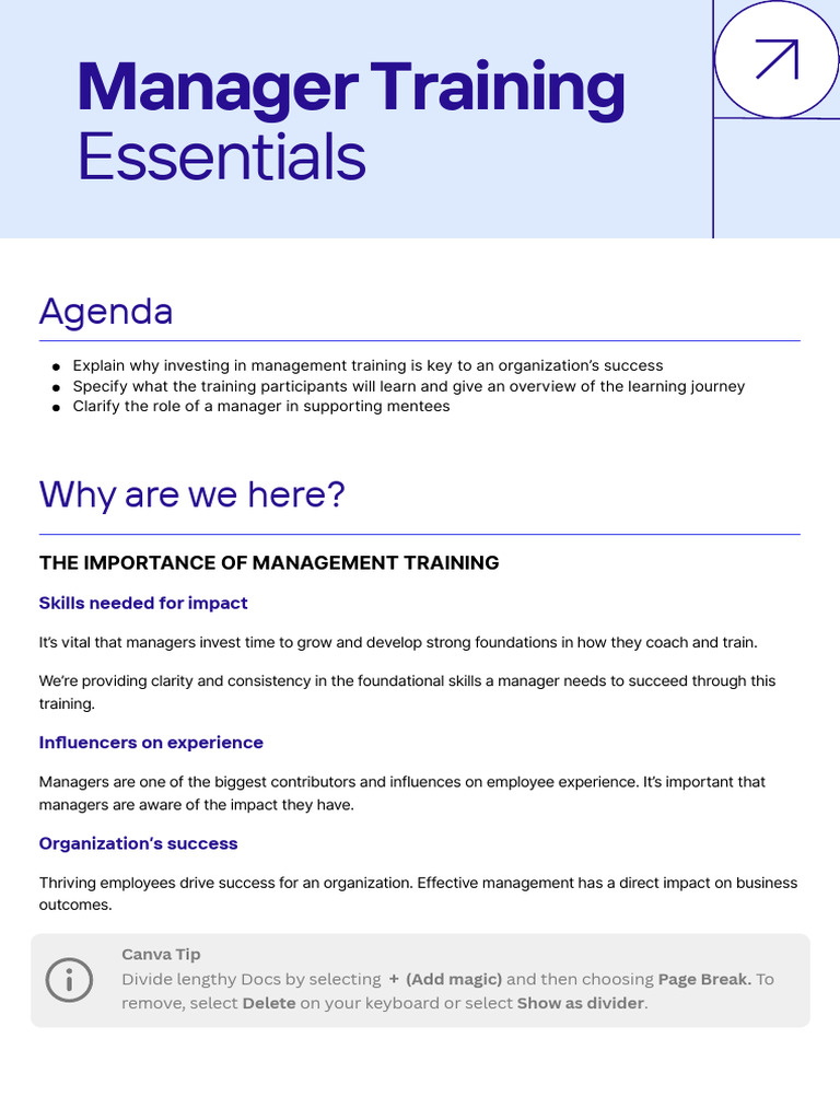 Essential Manager Training Overview | PDF | Mentorship | Goal
