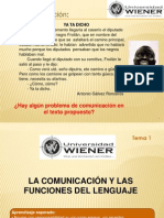 Tema 1 La Comunicacion y Las Funciones Del Lenguaje