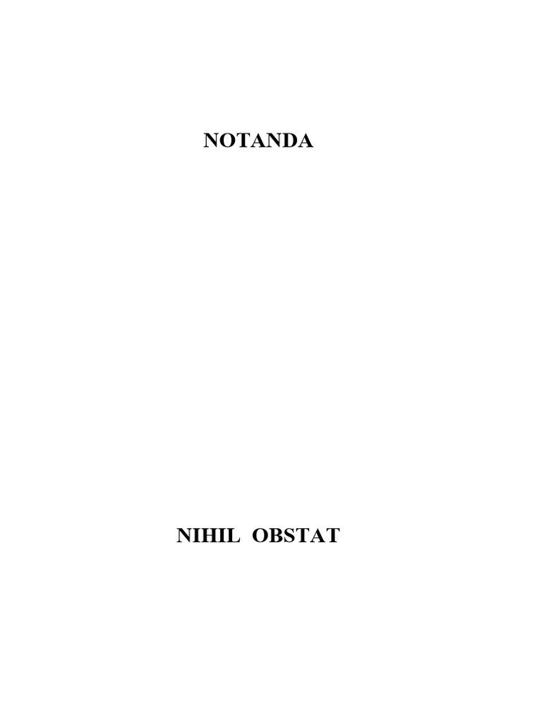 Nihil Obstat Zaka Diocese Document | PDF