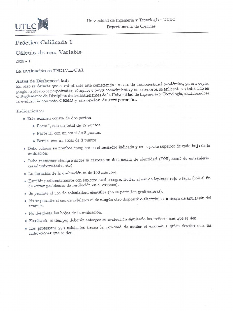 PC1 Cálculo | PDF