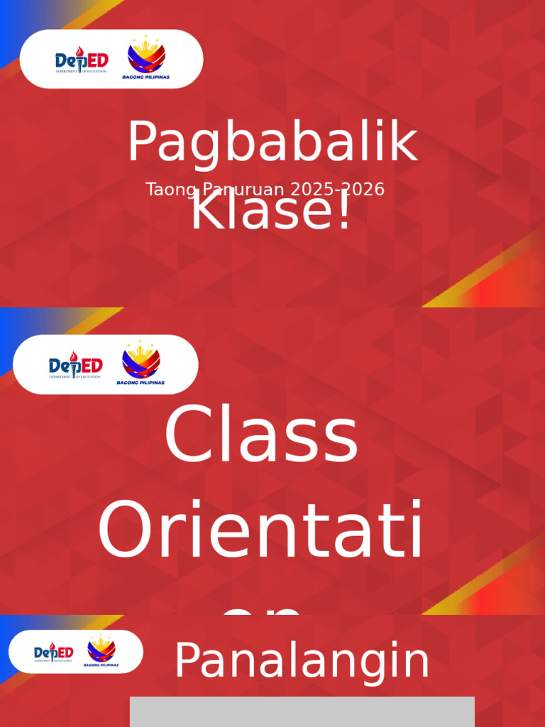 DepEd Class Orientation 2025-2026 | PDF | Learning | Philippines