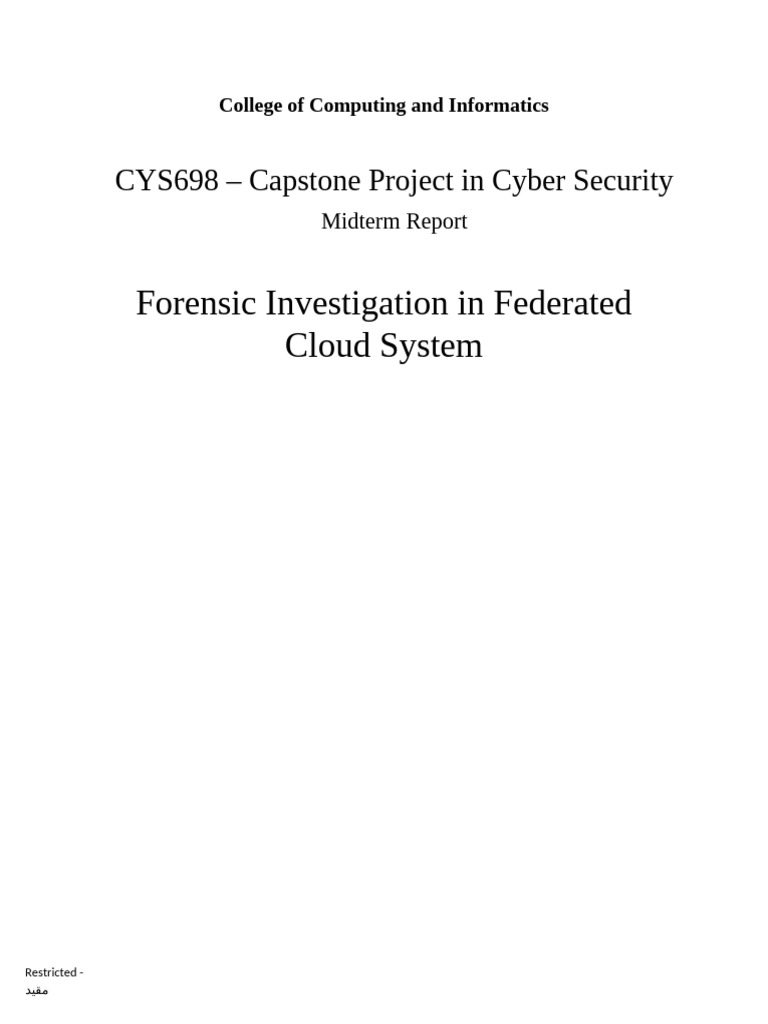 Forensic Investigation in Federated Cloud System | PDF | Cloud ...