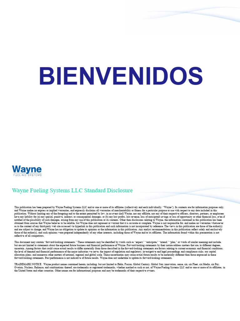 Wayne Fueling Systems Disclosure Guide | PDF | Pump